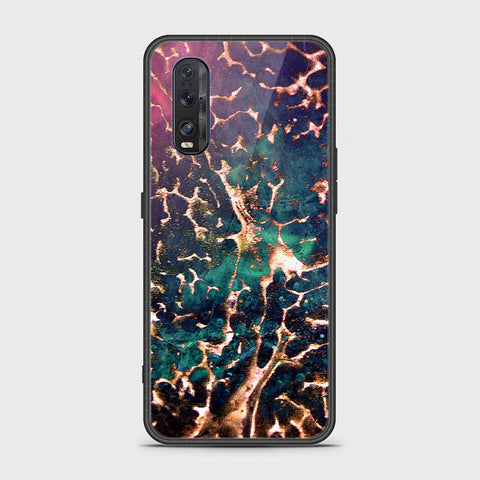 Oppo Find X2 Cover- Colorful Marble Series - HQ Ultra Shine Premium Infinity Glass Soft Silicon Borders Case