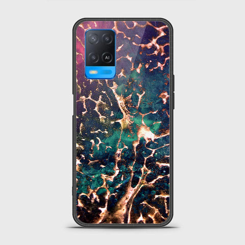 Oppo A54 4G Cover- Colorful Marble Series - HQ Ultra Shine Premium Infinity Glass Soft Silicon Borders Case