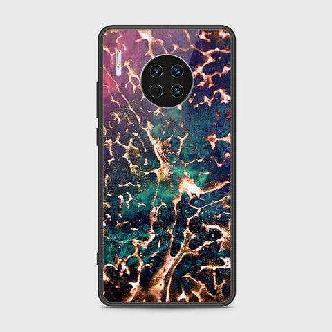 Huawei Mate 30 Cover - Colorful Marble Series - HQ Ultra Shine Premium Infinity Glass Soft Silicon Borders Case