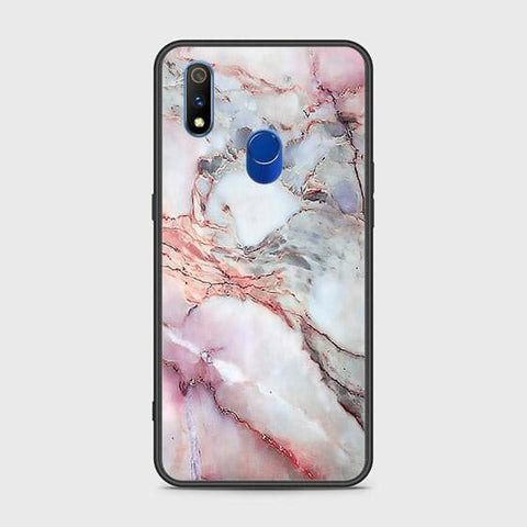 Realme 3 Pro Cover - Colorful Marble Series - HQ Ultra Shine Premium Infinity Glass Soft Silicon Borders Case