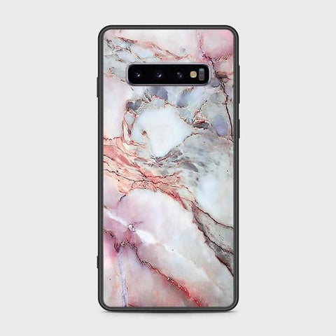 Samsung Galaxy S10 Cover - Colorful Marble Series - HQ Ultra Shine Premium Infinity Glass Soft Silicon Borders Case