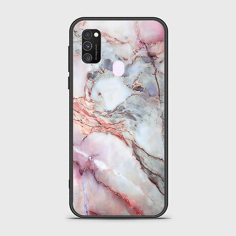 Samsung Galaxy M30s Cover - Colorful Marble Series - HQ Ultra Shine Premium Infinity Glass Soft Silicon Borders Case