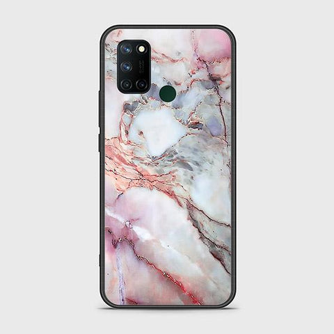 Realme 7i Cover - Colorful Marble Series - HQ Ultra Shine Premium Infinity Glass Soft Silicon Borders Case