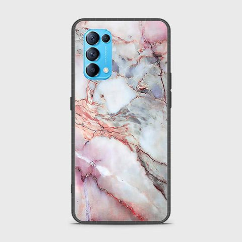 Oppo Find X3 Lite Cover - Colorful Marble Series - HQ Ultra Shine Premium Infinity Glass Soft Silicon Borders Case