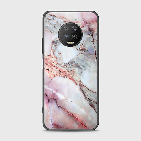 Infinix Note 7 Cover- Colorful Marble Series - HQ Ultra Shine Premium Infinity Glass Soft Silicon Borders Case