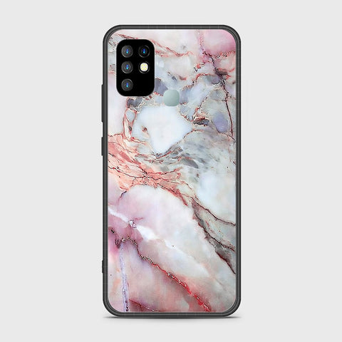 Infinix Hot 10 Cover- Colorful Marble Series - HQ Ultra Shine Premium Infinity Glass Soft Silicon Borders Case