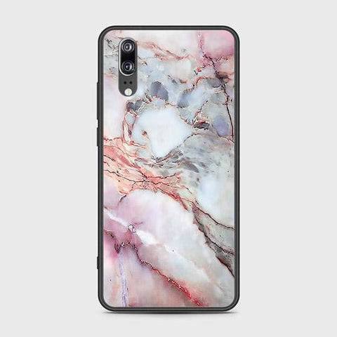 Huawei P20 Cover - Colorful Marble Series - HQ Ultra Shine Premium Infinity Glass Soft Silicon Borders Case