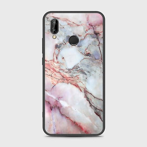 Huawei P20 Lite 2019 Cover - Colorful Marble Series - HQ Ultra Shine Premium Infinity Glass Soft Silicon Borders Case