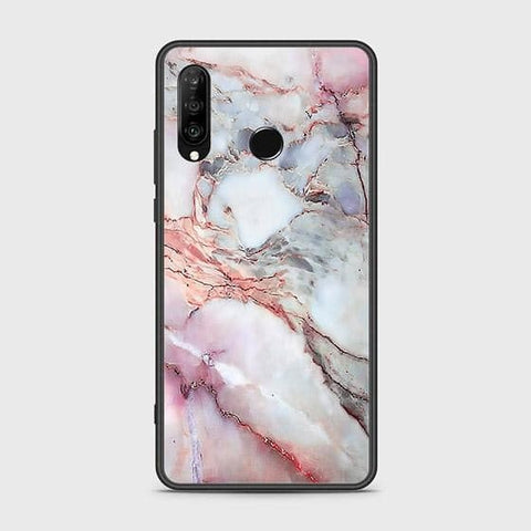 Huawei P30 lite Cover - Colorful Marble Series - HQ Ultra Shine Premium Infinity Glass Soft Silicon Borders Case