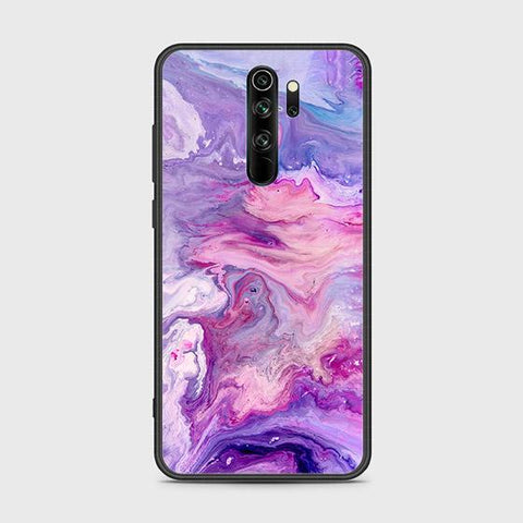 Xiaomi Redmi Note 8 Pro Cover - Colorful Marble Series - HQ Ultra Shine Premium Infinity Glass Soft Silicon Borders Case