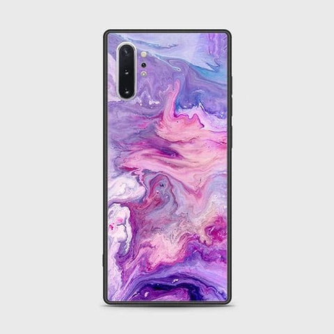 Samsung Galaxy Note 10 Plus Cover - Colorful Marble Series - HQ Ultra Shine Premium Infinity Glass Soft Silicon Borders Case