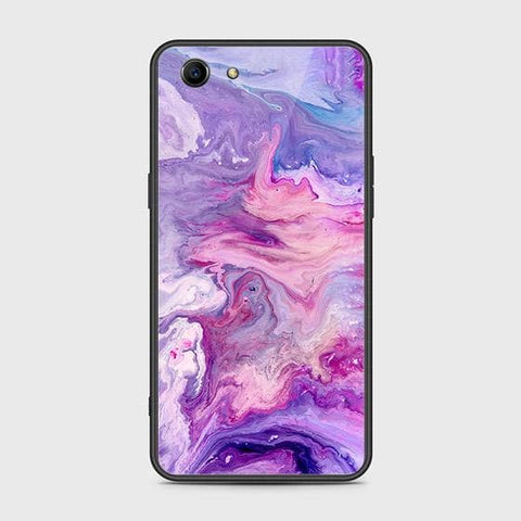 Oppo A1 Cover - Colorful Marble Series - HQ Ultra Shine Premium Infinity Glass Soft Silicon Borders Case