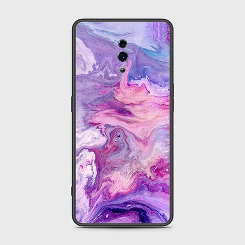 Oppo Reno Cover - Colorful Marble Series - HQ Ultra Shine Premium Infinity Glass Soft Silicon Borders Case