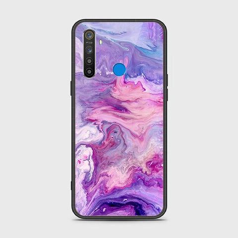 Realme 5i Cover - Colorful Marble Series - HQ Ultra Shine Premium Infinity Glass Soft Silicon Borders Case