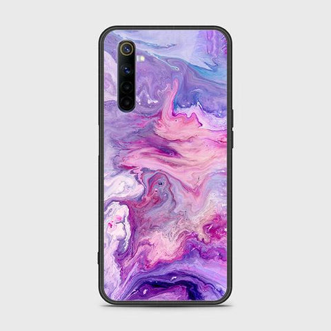 Realme 6 Cover - Colorful Marble Series - HQ Ultra Shine Premium Infinity Glass Soft Silicon Borders Case