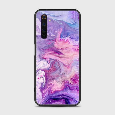 Realme 6 Pro Cover - Colorful Marble Series - HQ Ultra Shine Premium Infinity Glass Soft Silicon Borders Case