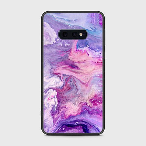 Samsung Galaxy S10e Cover - Colorful Marble Series - HQ Ultra Shine Premium Infinity Glass Soft Silicon Borders Case