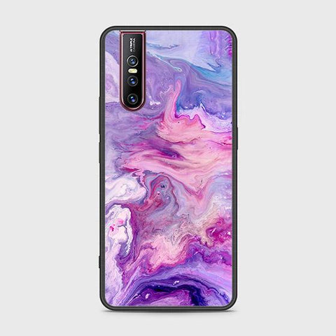 Vivo V15 Pro Cover - Colorful Marble Series - HQ Ultra Shine Premium Infinity Glass Soft Silicon Borders Case