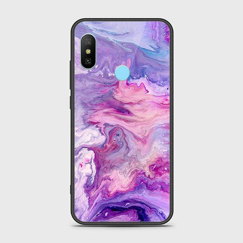 Xiaomi Redmi Note 6 Pro Cover - Colorful Marble Series - HQ Ultra Shine Premium Infinity Glass Soft Silicon Borders Case