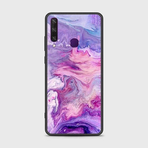 Huawei Y6p Cover - Colorful Marble Series - HQ Ultra Shine Premium Infinity Glass Soft Silicon Borders Case