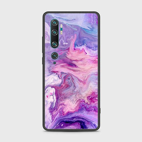 Xiaomi Mi Note 10 Cover - Colorful Marble Series - HQ Ultra Shine Premium Infinity Glass Soft Silicon Borders Case