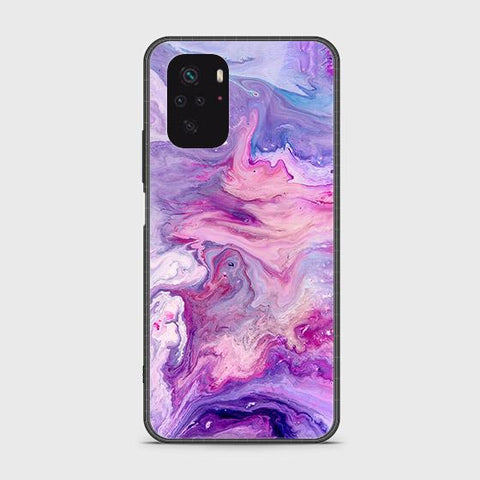 Xiaomi Redmi Note 10 4G Cover - Colorful Marble Series - HQ Ultra Shine Premium Infinity Glass Soft Silicon Borders Case