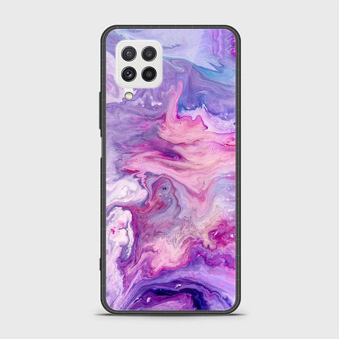 Samsung Galaxy M32 Cover- Colorful Marble Series - HQ Ultra Shine Premium Infinity Glass Soft Silicon Borders Case