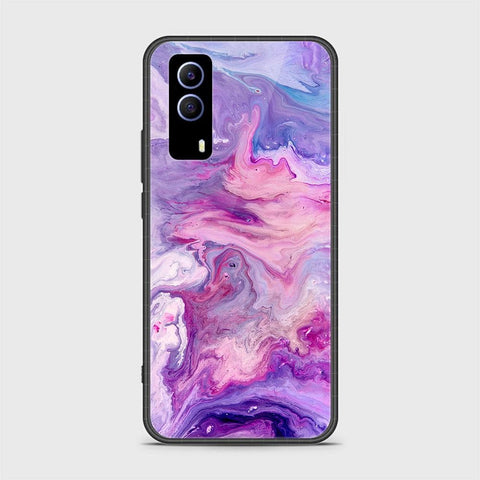 Vivo Y53s 5G Cover - Colorful Marble Series - HQ Ultra Shine Premium Infinity Glass Soft Silicon Borders Case