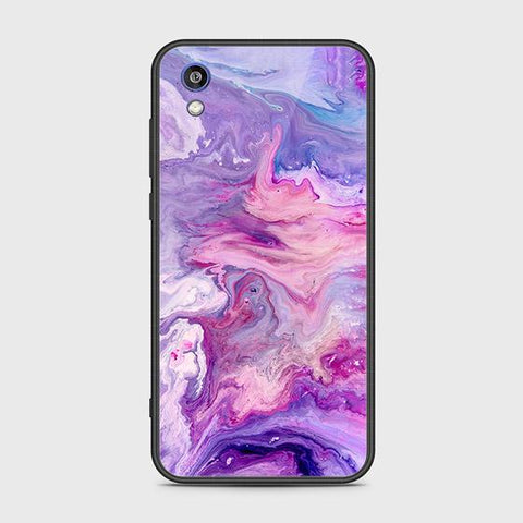 Huawei Honor 8S Cover - Colorful Marble Series - HQ Ultra Shine Premium Infinity Glass Soft Silicon Borders Case