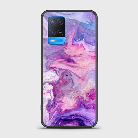 Oppo A54 4G Cover- Colorful Marble Series - HQ Ultra Shine Premium Infinity Glass Soft Silicon Borders Case