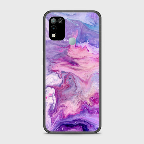 Infinix Hot 11 Play Cover- Colorful Marble Series - HQ Ultra Shine Premium Infinity Glass Soft Silicon Borders Case