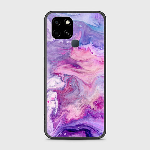 Infinix Smart 6 Cover- Colorful Marble Series - HQ Ultra Shine Premium Infinity Glass Soft Silicon Borders Case