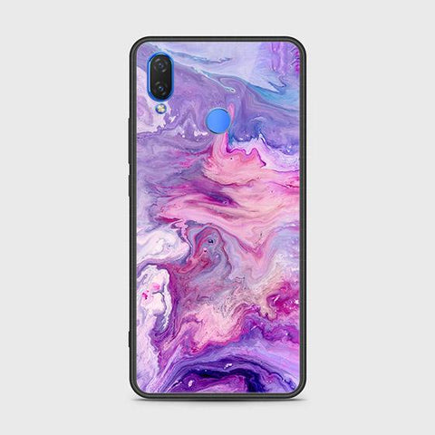 Huawei Y7 Prime 2019 Cover - Colorful Marble Series - HQ Ultra Shine Premium Infinity Glass Soft Silicon Borders Case