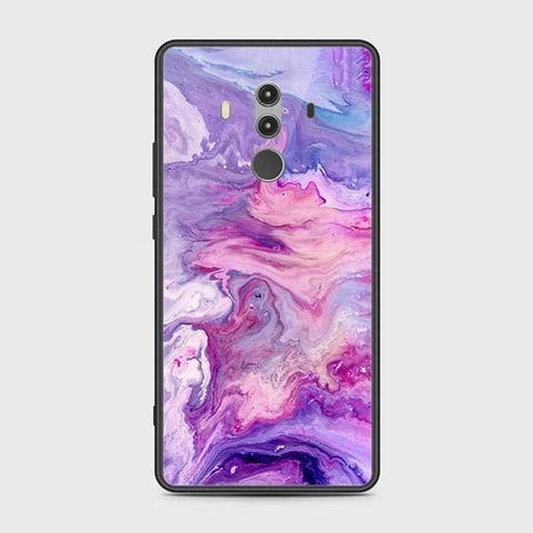 Huawei Mate 10 Pro Cover - Colorful Marble Series - HQ Ultra Shine Premium Infinity Glass Soft Silicon Borders Case