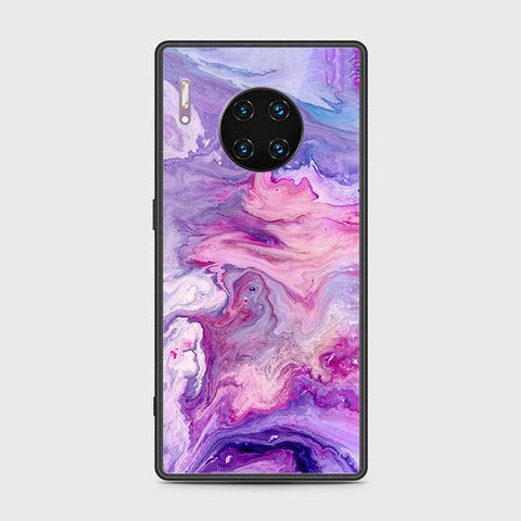 Huawei Mate 30 Pro Cover - Colorful Marble Series - HQ Ultra Shine Premium Infinity Glass Soft Silicon Borders Case