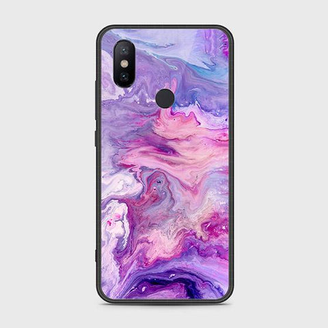 Xiaomi Mi A2 / Mi 6X Cover - Colorful Marble Series - HQ Ultra Shine Premium Infinity Glass Soft Silicon Borders Case