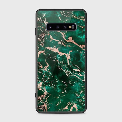 Samsung Galaxy S10 Cover - Colorful Marble Series - HQ Ultra Shine Premium Infinity Glass Soft Silicon Borders Case