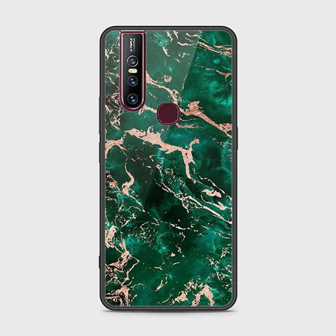 Vivo V15 Cover - Colorful Marble Series - HQ Ultra Shine Premium Infinity Glass Soft Silicon Borders Case