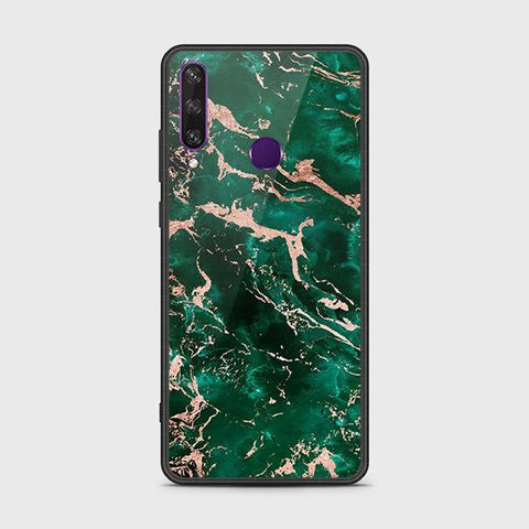 Huawei Y6p Cover - Colorful Marble Series - HQ Ultra Shine Premium Infinity Glass Soft Silicon Borders Case