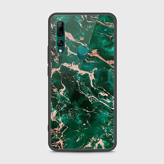 Huawei Y9 Prime 2019 Cover - Colorful Marble Series - D87 - HQ Ultra Shine Premium Infinity Glass Soft Silicon Borders Case ( Fast Delivery )