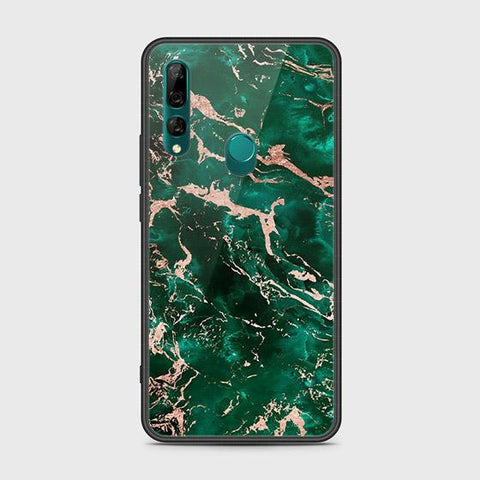 Huawei Y9 Prime 2019 Cover - Colorful Marble Series - D87 - HQ Ultra Shine Premium Infinity Glass Soft Silicon Borders Case ( Fast Delivery )