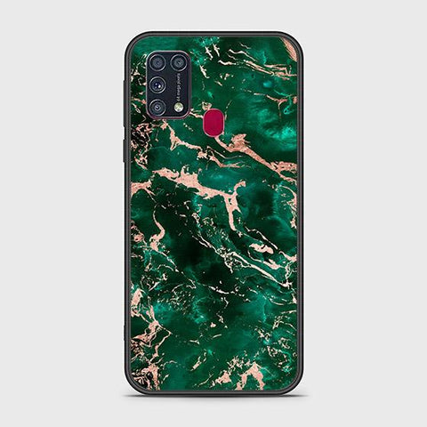 Samsung Galaxy M21 Cover - Colorful Marble Series - HQ Ultra Shine Premium Infinity Glass Soft Silicon Borders Case