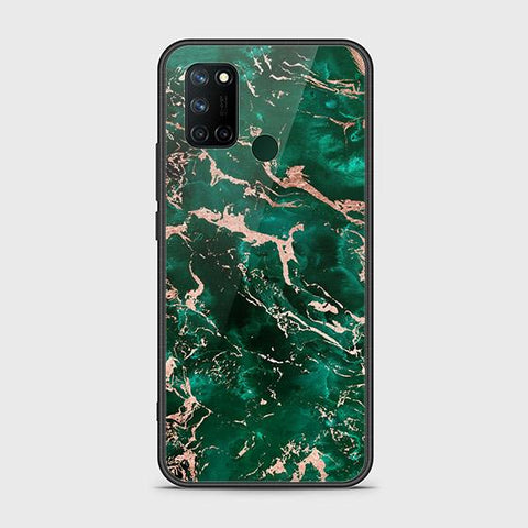 Realme 7i Cover - Colorful Marble Series - HQ Ultra Shine Premium Infinity Glass Soft Silicon Borders Case