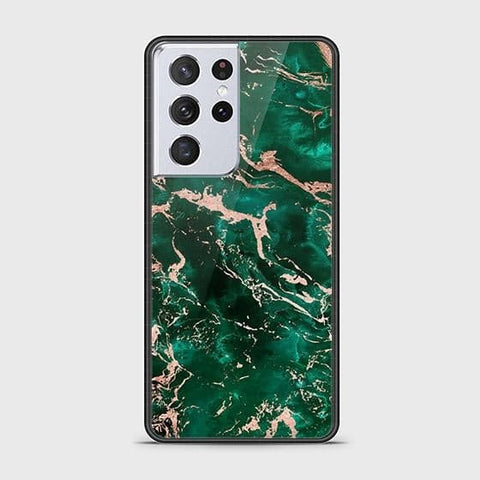 Samsung Galaxy S21 Ultra 5G Cover - Colorful Marble Series - HQ Ultra Shine Premium Infinity Glass Soft Silicon Borders Case