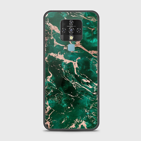 Tecno Camon 16 Cover - Colorful Marble Series - HQ Ultra Shine Premium Infinity Glass Soft Silicon Borders Case