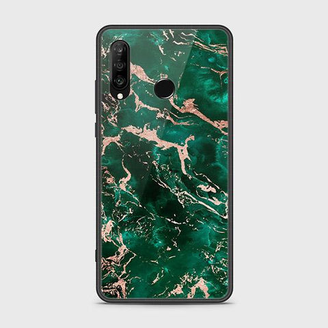 Huawei P30 lite Cover - Colorful Marble Series - HQ Ultra Shine Premium Infinity Glass Soft Silicon Borders Case