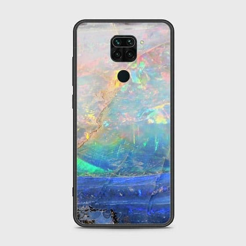 Xiaomi Redmi Note 9 Cover - Colorful Marble Series - HQ Ultra Shine Premium Infinity Glass Soft Silicon Borders Case