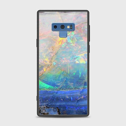 Samsung Galaxy Note 9 Cover - Colorful Marble Series - HQ Ultra Shine Premium Infinity Glass Soft Silicon Borders Case