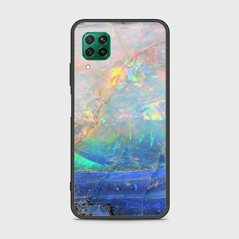 Huawei Nova 6 SE Cover - Colorful Marble Series - HQ Ultra Shine Premium Infinity Glass Soft Silicon Borders Case