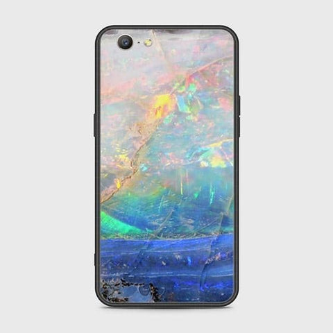 Oppo A39 Cover - Colorful Marble Series - HQ Ultra Shine Premium Infinity Glass Soft Silicon Borders Case